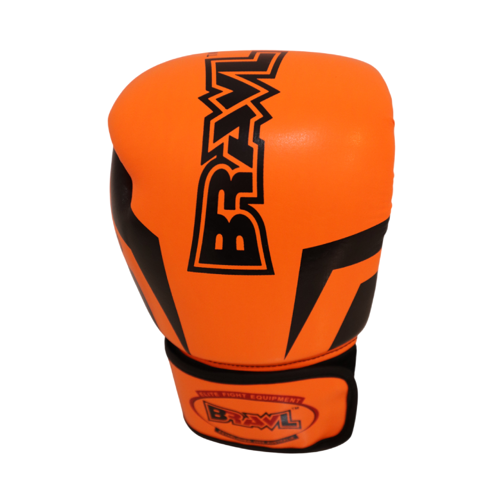 BRAWL Durable PU Leather Exterior Boxing Gloves – Orange