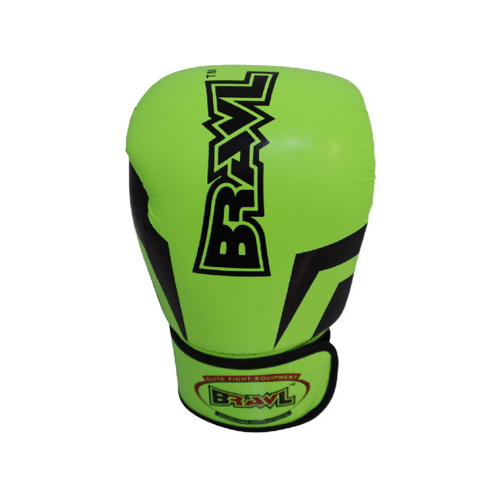 BRAWL Durable PU Leather Exterior Boxing Gloves – Florescent