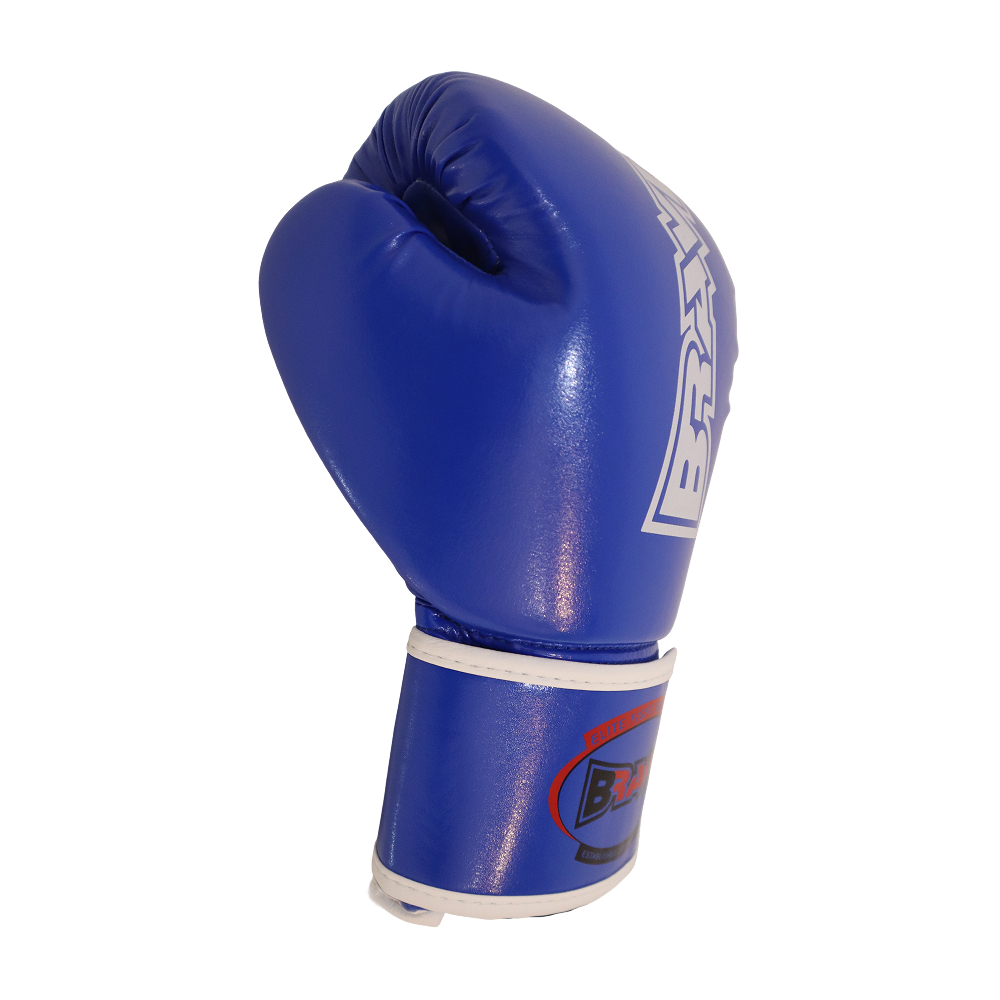 BRAWL Durable PU Leather Exterior Boxing Gloves Blue